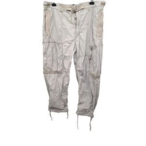 Vintage Gap Men's 40 x 30 Y2k Beige Cargo Pants Adjustable Waist Multiple Pocket